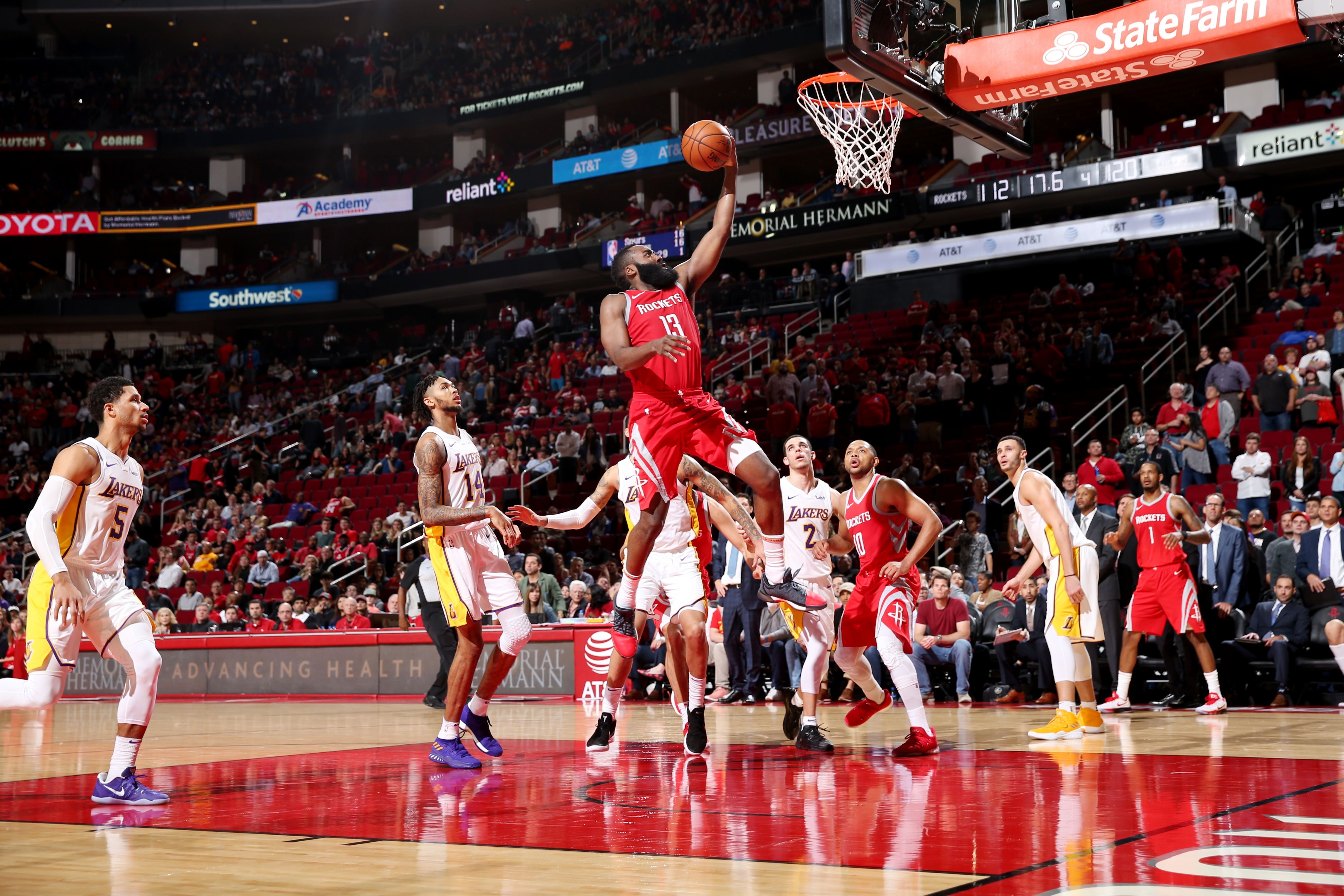 houston rockets vs lakers match player stats