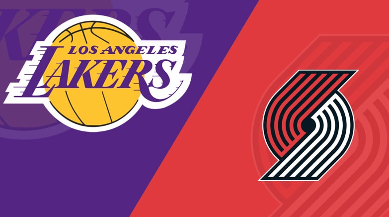 lakers vs portland trail blazers match player stats