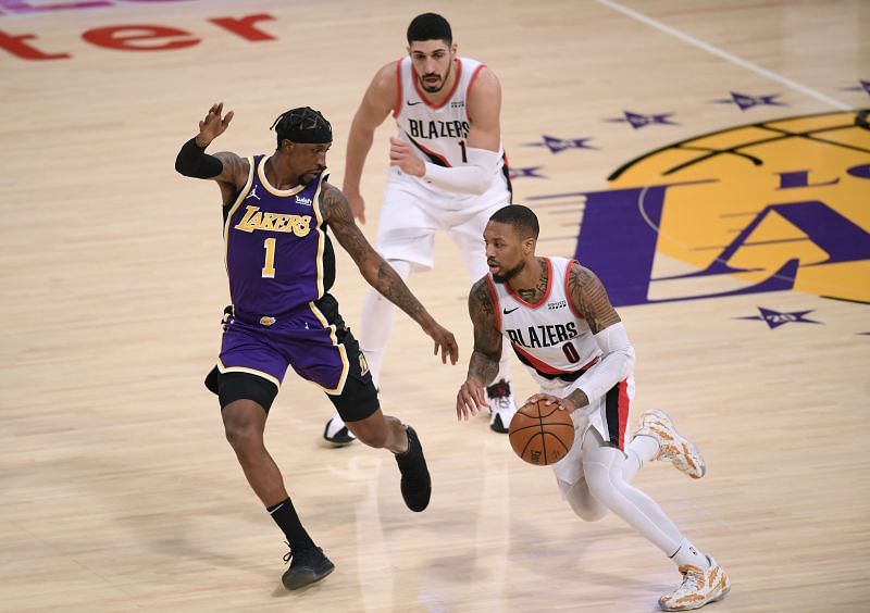 lakers vs portland trail blazers match player stats